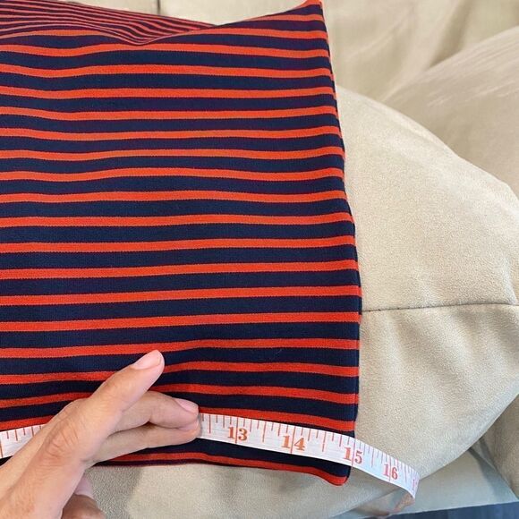 Madewell "Poppy" Navy Blue Red Striped Jersey Knit Pencil Skirt Bodycon - Picture 9 of 9